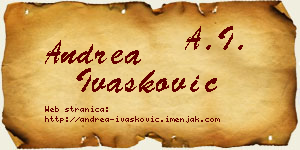 Andrea Ivašković vizit kartica